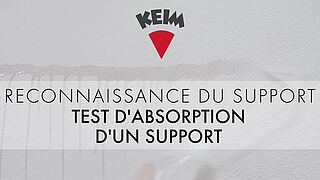 Reconnaissance du support : Test d'absorption d'un support