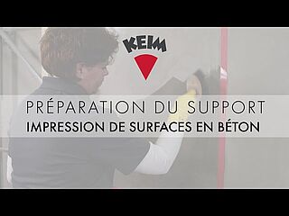 Préparation du support : Impression de surfaces en béton