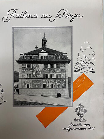 Old card Rathaus Schwyz