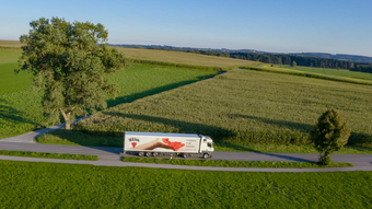 A KEIM truck on the road