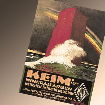 Un vecchio cartello pubblicitario di KEIM