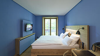 Blauwe kamer Hotel Wedina Hamburg