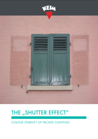 Brochure shutter effect facade paints